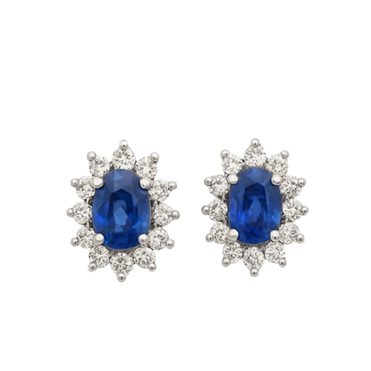 Lady Di sapphire and diamond earrings