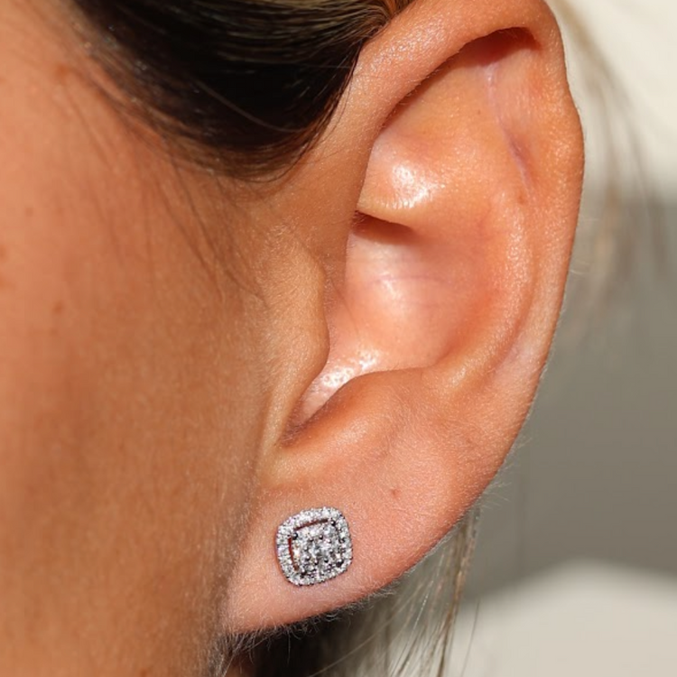Aretes de diamantes