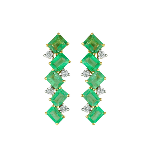 Aretes Esmeralda Largos