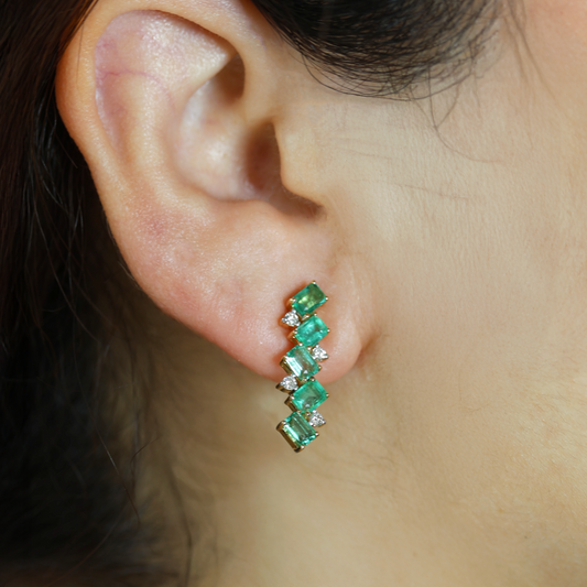 Aretes Esmeralda Largos