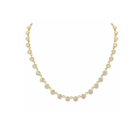 Bezel Prong Neckalce