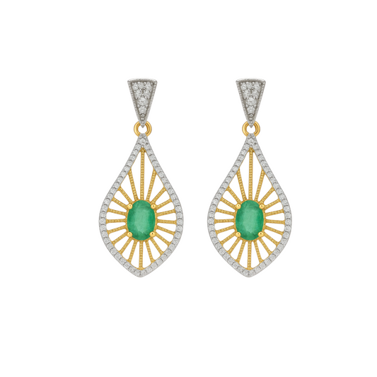 Aretes Esmeralda Diamantes