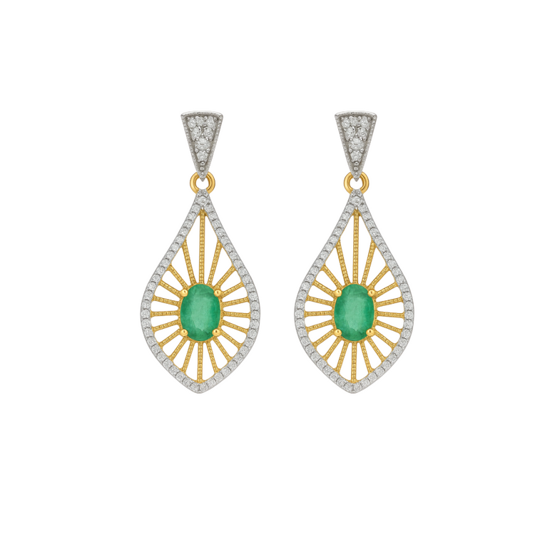 Aretes Esmeralda Diamantes