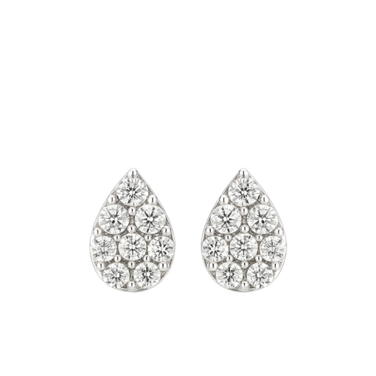 Aretes gota diamantes