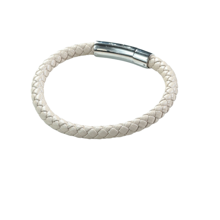 Pulsera Cuero Crema