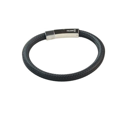 Pulsera Textura Goma Negro