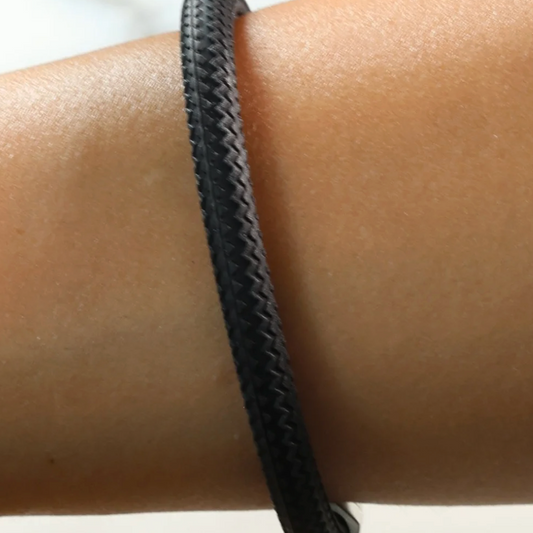 Pulsera Textura Goma Negro