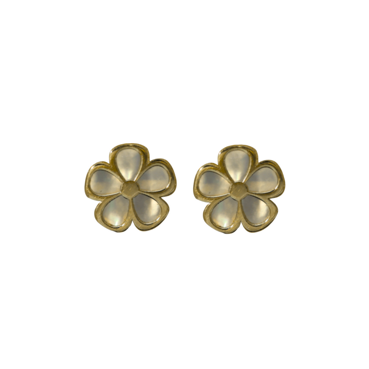 Studs de Flor Perla