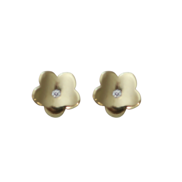 Studs de Flor Diamante