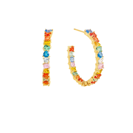 Hoops Zafiro Rainbow Fancy Shapes