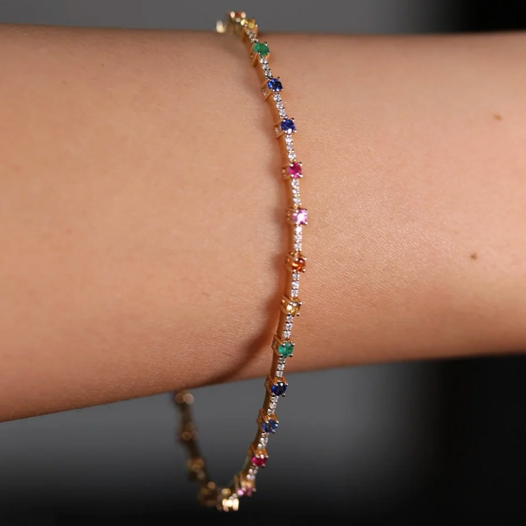 Pulsera Zafiros Diamantes