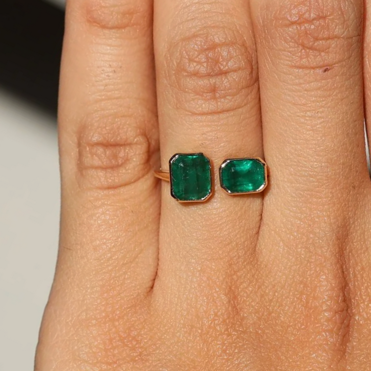 Anillo Toi Et Moi de Esmeralda
