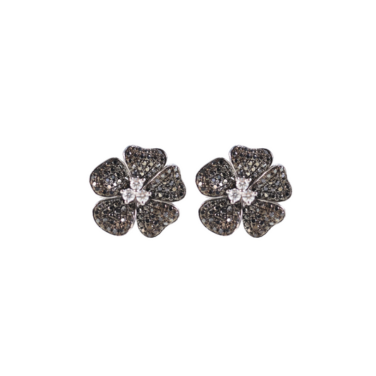Aretes Flor Diamantes