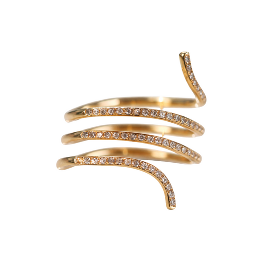 Anillo de Diamantes espiral