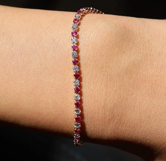 Pulsera Rubies Diamantes
