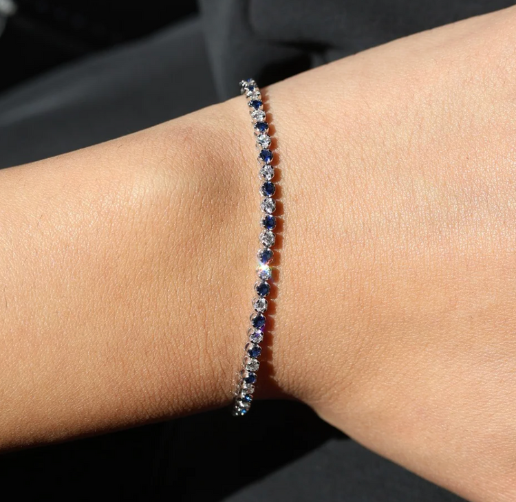 Pulsera Zafiros Diamantes