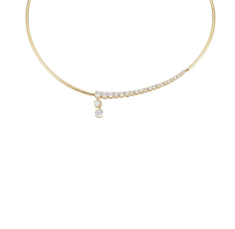 Collar Diamantes Asimetrico