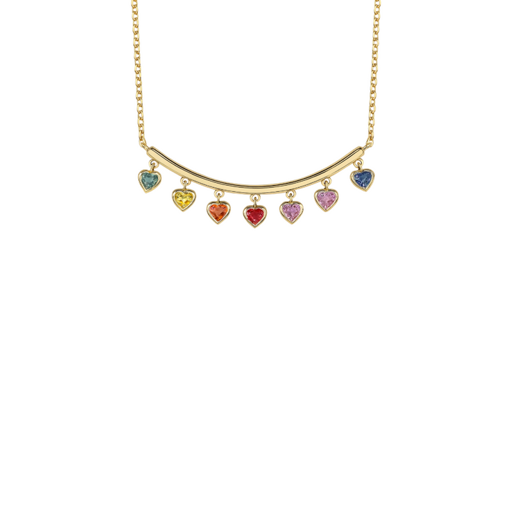 Collar Dije Zafiros Rainbow Smile