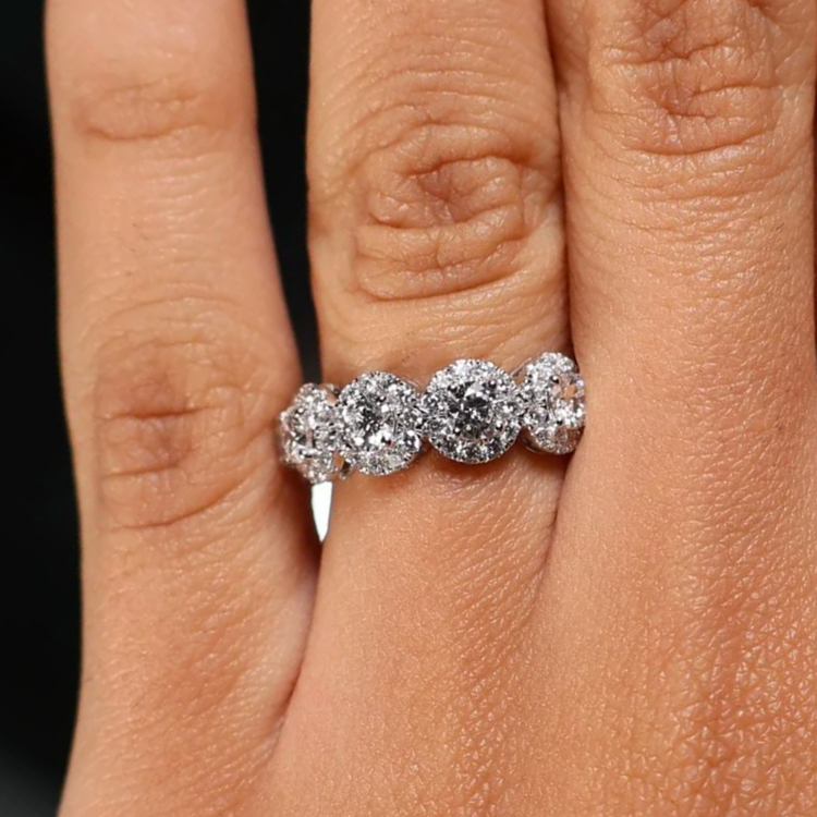 Anillo Diamantes Media