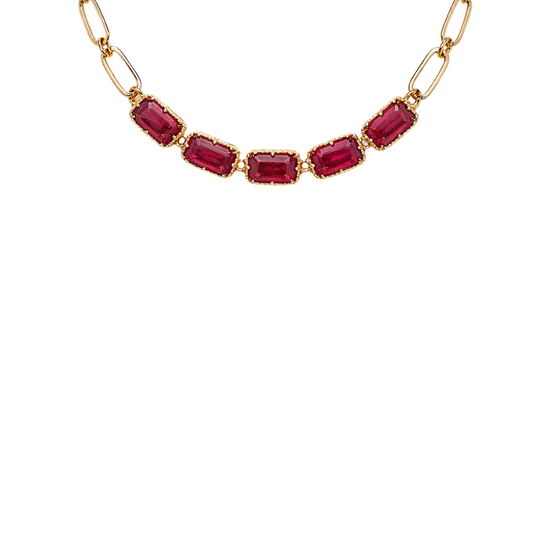 Collar Dije Rubi Paper Clip