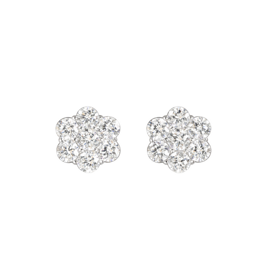 Studs de diamantes lab flor