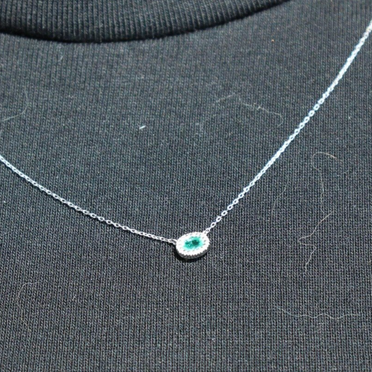 Collar Esmeralda Diamantes