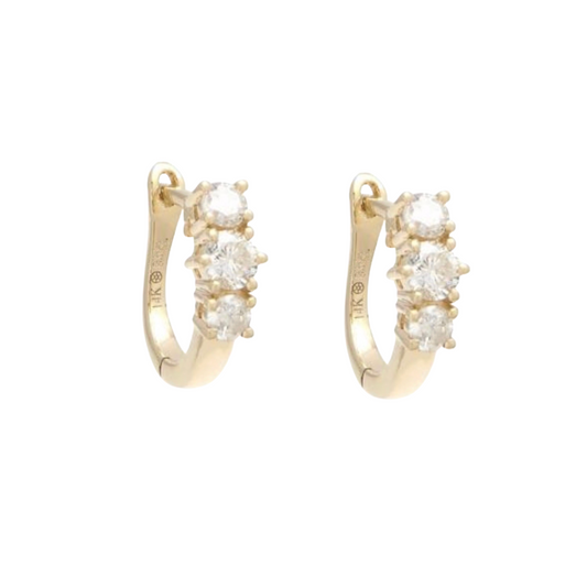 Aretes Diamantes Hoops