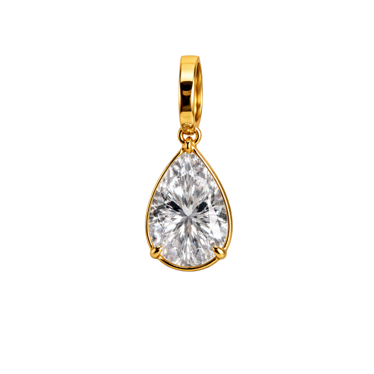 Emerald Pendant with Diamond Bezel