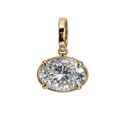 Dije Oval Diamante Bisel