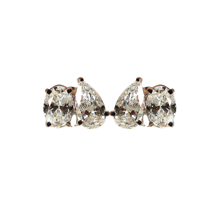 Emerald Halo Diamond Earrings