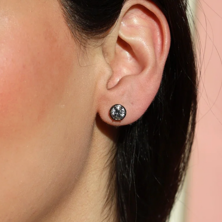 Emerald Halo Diamond Earrings