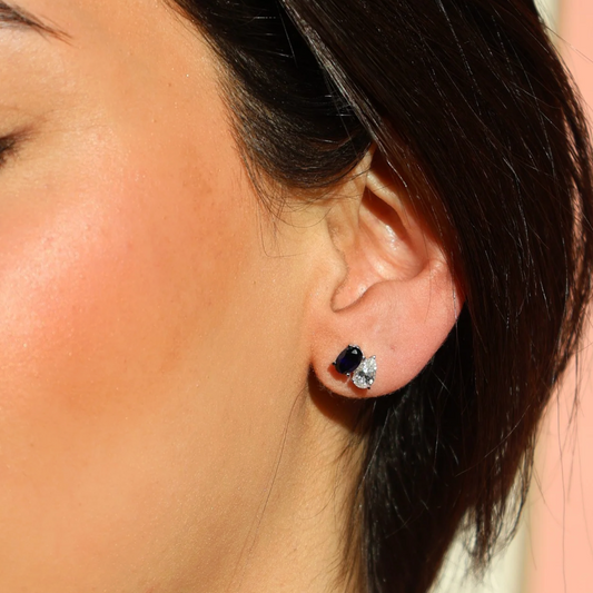 Emerald Halo Diamond Earrings