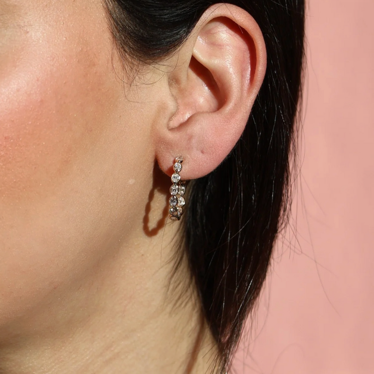 Emerald Halo Diamond Earrings