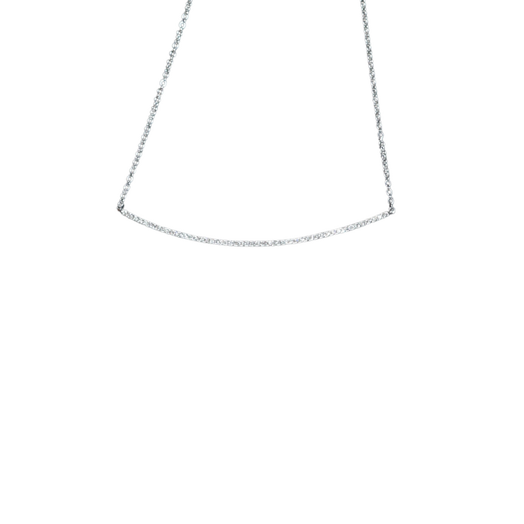 Collar Dije Smile Diamantes Oro Blanco