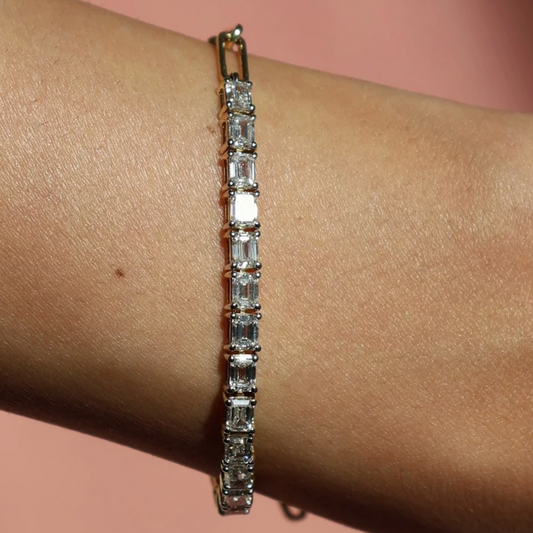 Pulsera Diamantes Paperclip