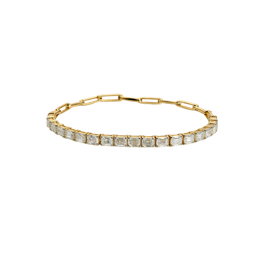 Pulsera Diamantes Paperclip