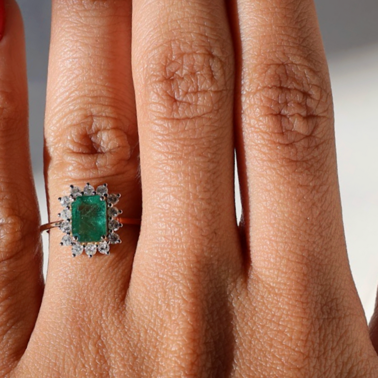 Sapphire Bracelet and Diamond Halo