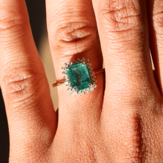 Sapphire Bracelet and Diamond Halo