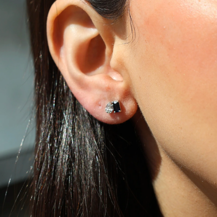 Emerald Halo Diamond Earrings