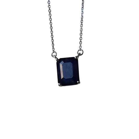 Collar Dije Zafiro Azul Emerald