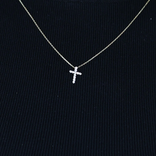 Collar Dije Cruz Diamantes