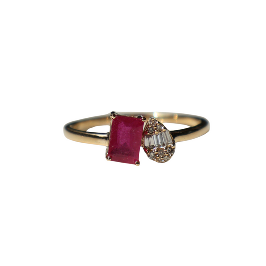 Anillo Rubí Toi et Moi Diamantes