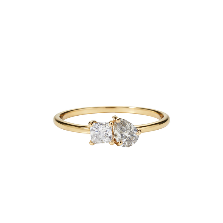 Toi et Moi Pear & Oval Sapphire Ring