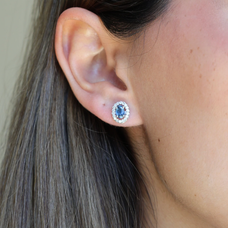 Aretes Esmeralda, Rubí y Zafiro 3 en 1