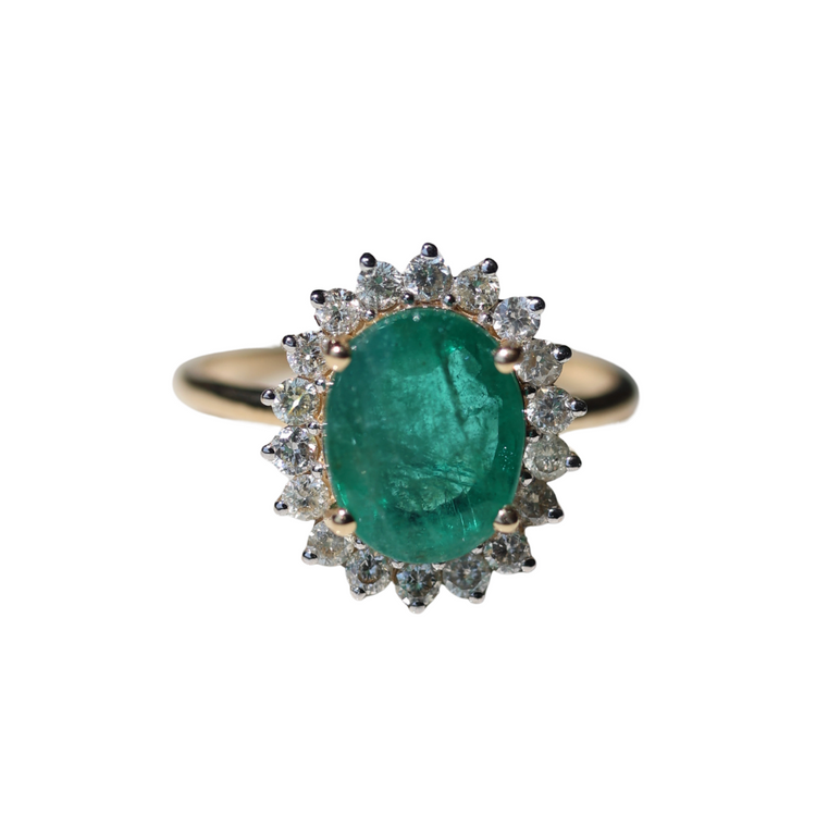 Emerald Ring with Diamonds