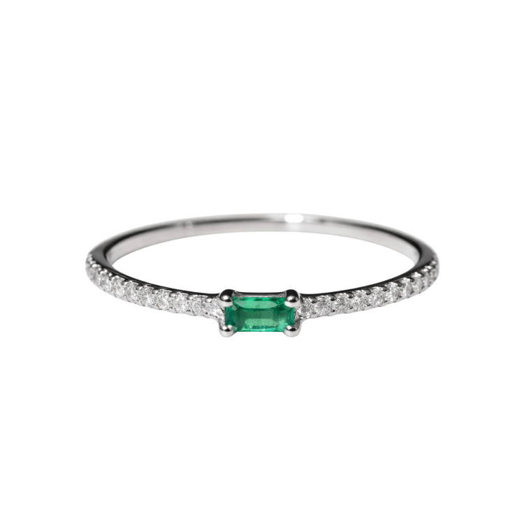 Emerald Ring with Diamonds