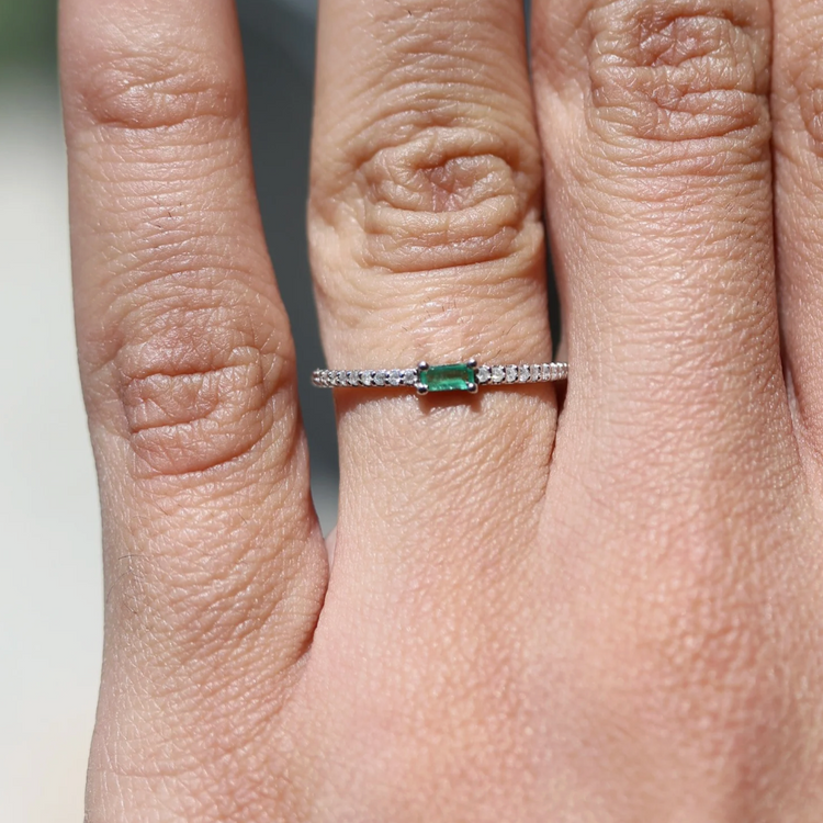 Emerald Ring with Diamonds