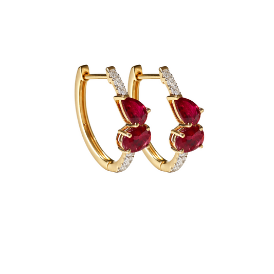 Emerald Halo Diamond Earrings
