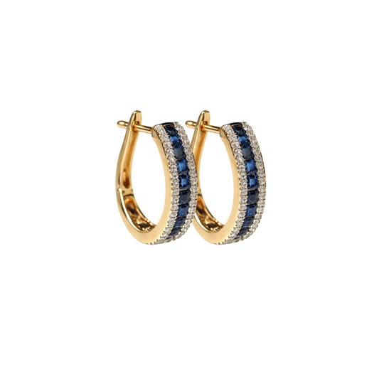 Emerald Halo Diamond Earrings