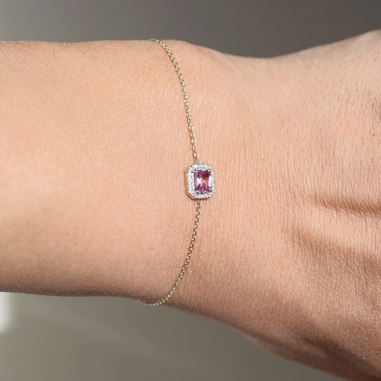Diamond link bracelet
